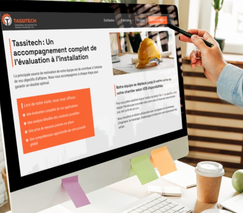 Création de landing pages - exemple Tassitech