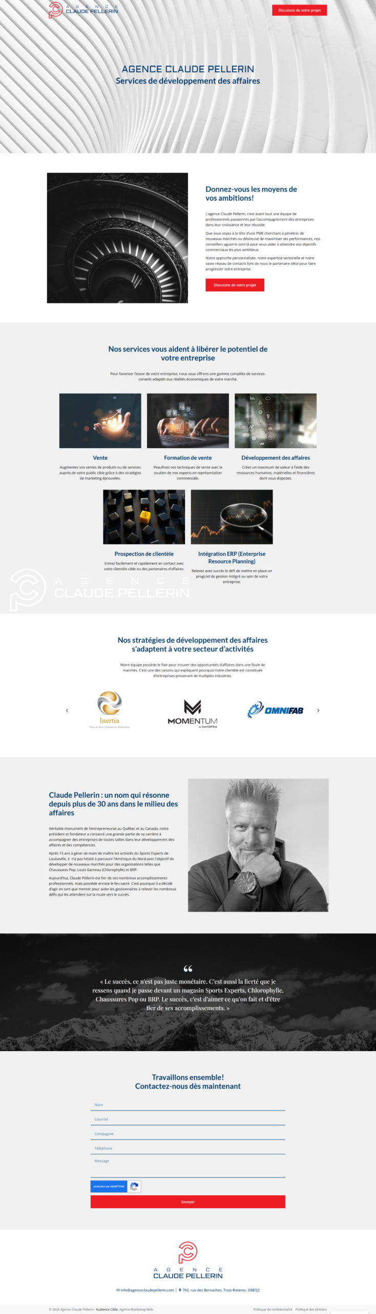 site web claude pellerin realisation