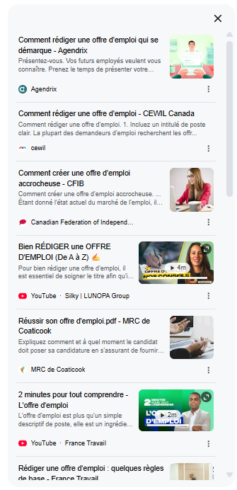 Sources citées dans un aperçu généré par IA dans Google 2