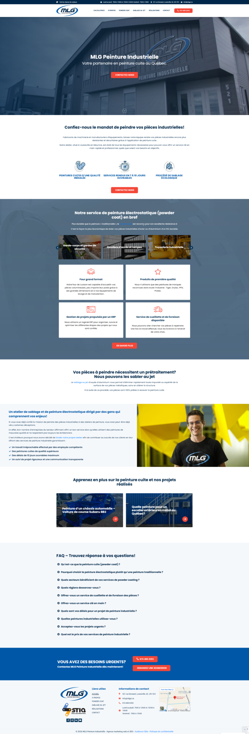 site web MLGPI réalisation
