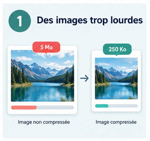 site web lent - image lourde